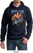 Mens Biker Hoodie Built To Last Hoody