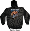 Mens Biker Hoodie Built To Last Tie Dye Hoody