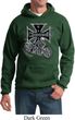 Mens Biker Hoodie Chopper Cross Skeleton Hoody