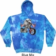 Mens Biker Hoodie Eagle Biker Tie Dye Hoody
