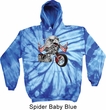 Mens Biker Hoodie Eagle Biker Tie Dye Hoody