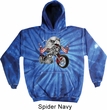 Mens Biker Hoodie Eagle Biker Tie Dye Hoody