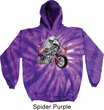 Mens Biker Hoodie Eagle Biker Tie Dye Hoody