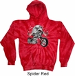 Mens Biker Hoodie Eagle Biker Tie Dye Hoody