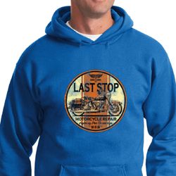 Mens Biker Hoodie Last Stop Hoody