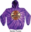 Mens Biker Hoodie Last Stop Tie Dye Hoody