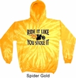 Mens Biker Hoodie Ride It Like You Stole It Tie Dye Hoody