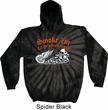 Mens Biker Hoodie Smoke Em Tie Dye Hoody