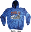 Mens Biker Hoodie Smoke Em Tie Dye Hoody