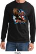 Mens Biker Shirt American By Birth Long Sleeve Tee