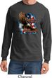 Mens Biker Shirt American By Birth Long Sleeve Tee