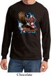 Mens Biker Shirt American By Birth Long Sleeve Tee
