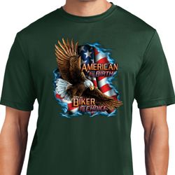 Mens Biker Shirt American By Birth Moisture Wicking Tee