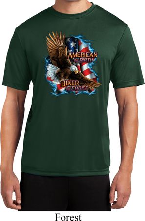 Mens Biker Shirt American By Birth Moisture Wicking Tee