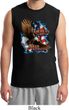 Mens Biker Shirt American By Birth Muscle Tee T-Shirt