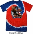 Mens Biker Shirt American By Birth Patriotic Tie Dye Tee T-shirt