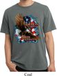 Mens Biker Shirt American By Birth Pigment Dyed Tee T-Shirt