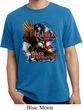 Mens Biker Shirt American By Birth Pigment Dyed Tee T-Shirt