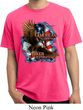 Mens Biker Shirt American By Birth Pigment Dyed Tee T-Shirt