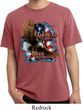 Mens Biker Shirt American By Birth Pigment Dyed Tee T-Shirt