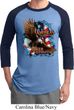 Mens Biker Shirt American By Birth Raglan Tee T-Shirt
