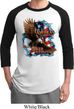 Mens Biker Shirt American By Birth Raglan Tee T-Shirt