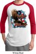 Mens Biker Shirt American By Birth Raglan Tee T-Shirt