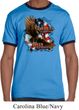 Mens Biker Shirt American By Birth Ringer Tee T-Shirt