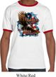 Mens Biker Shirt American By Birth Ringer Tee T-Shirt