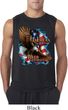 Mens Biker Shirt American By Birth Sleeveless Tee T-Shirt