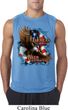 Mens Biker Shirt American By Birth Sleeveless Tee T-Shirt
