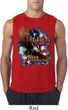Mens Biker Shirt American By Birth Sleeveless Tee T-Shirt
