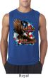 Mens Biker Shirt American By Birth Sleeveless Tee T-Shirt