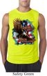 Mens Biker Shirt American By Birth Sleeveless Tee T-Shirt