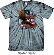 Mens Biker Shirt American By Birth Spider Tie Dye Tee T-shirt