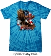 Mens Biker Shirt American By Birth Spider Tie Dye Tee T-shirt