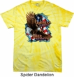 Mens Biker Shirt American By Birth Spider Tie Dye Tee T-shirt