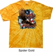 Mens Biker Shirt American By Birth Spider Tie Dye Tee T-shirt