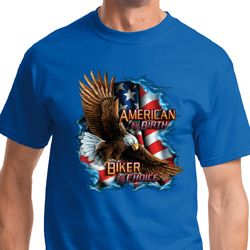 Mens Biker Shirt American By Birth Tee T-Shirt
