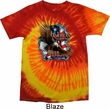 Mens Biker Shirt American By Birth Tie Dye Tee T-shirt