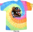 Mens Biker Shirt American By Birth Tie Dye Tee T-shirt