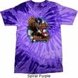 Mens Biker Shirt American By Birth Tie Dye Tee T-shirt
