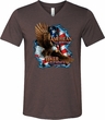 Mens Biker Shirt American By Birth Tri Blend V-neck Tee