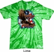 Mens Biker Shirt American By Birth Twist Tie Dye Tee T-shirt