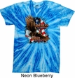 Mens Biker Shirt American By Birth Twist Tie Dye Tee T-shirt
