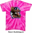 Mens Biker Shirt American By Birth Twist Tie Dye Tee T-shirt