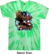 Mens Biker Shirt American By Birth Twist Tie Dye Tee T-shirt