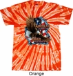 Mens Biker Shirt American By Birth Twist Tie Dye Tee T-shirt