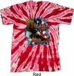 Mens Biker Shirt American By Birth Twist Tie Dye Tee T-shirt