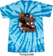 Mens Biker Shirt American By Birth Twist Tie Dye Tee T-shirt